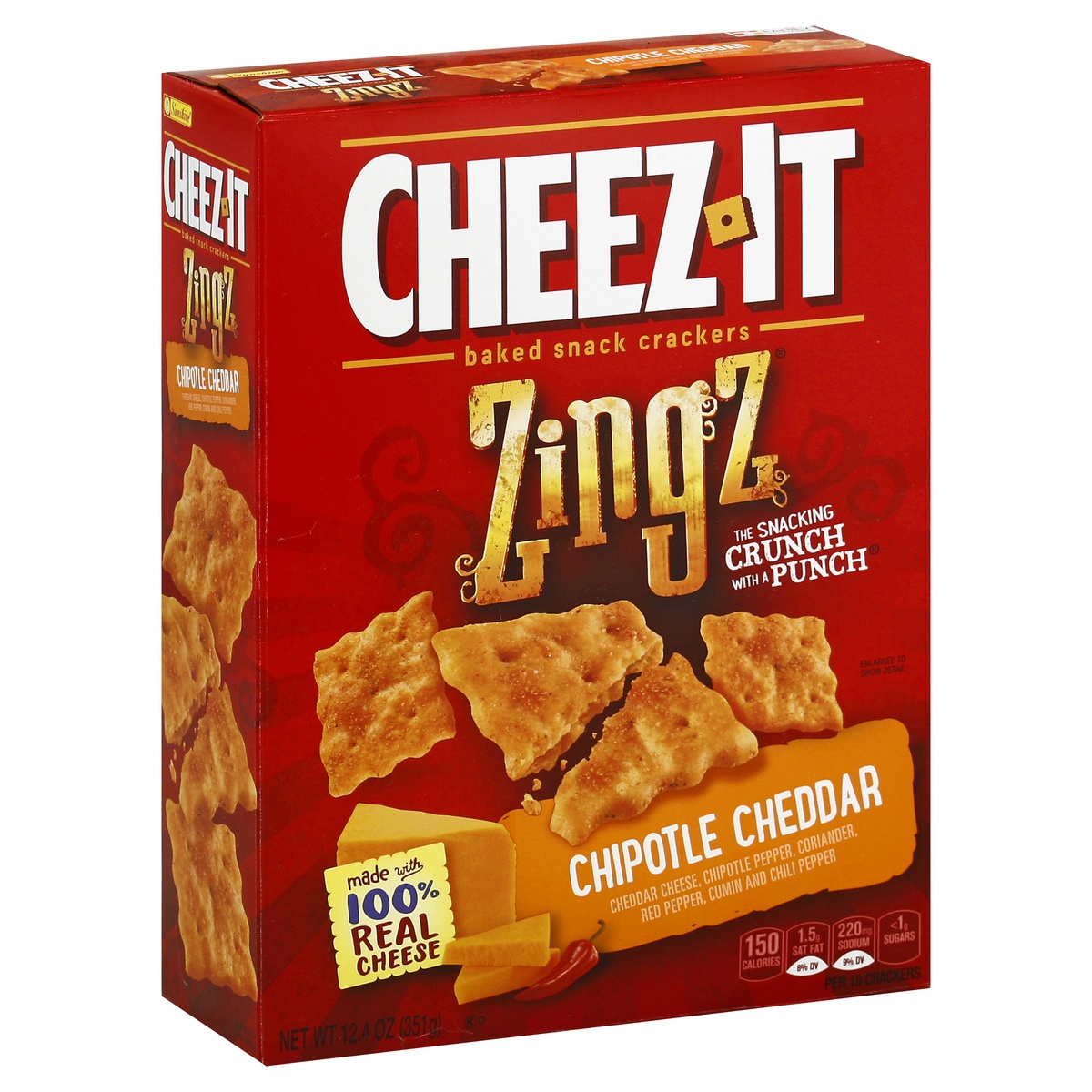 slide 1 of 1, Cheez-It Baked Snack Crackers 12.4 oz, 12.4 oz