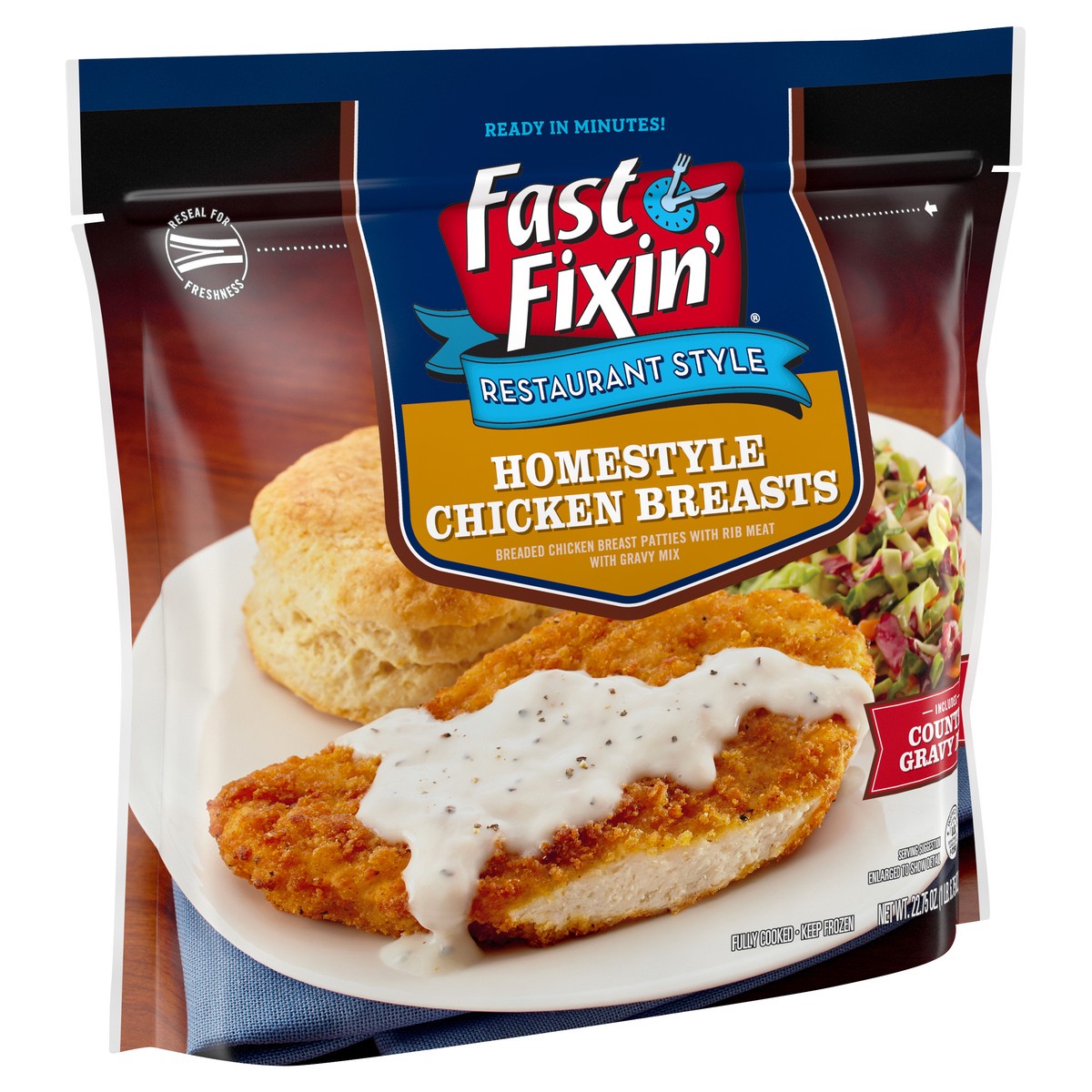 slide 3 of 5, FAST FIXIN RESTAURANT STYLE Fast Fixin' Restaurant Style Homestyle Chicken Breasts with Gravy Mix, 22.75 oz, 644.95 g