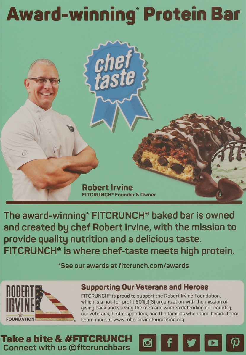 slide 2 of 9, FITCRUNCH High Protein Mint Chocolate Chip Baked Bar Bars - 5 ct, 5 ct