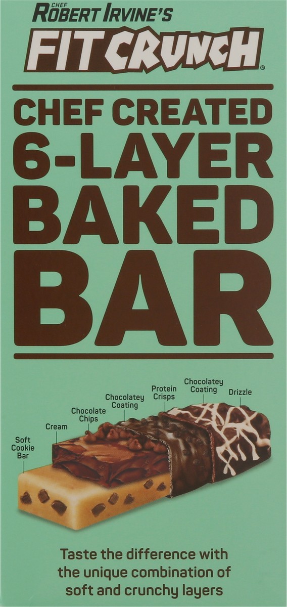 slide 8 of 9, FITCRUNCH High Protein Mint Chocolate Chip Baked Bar Bars - 5 ct, 5 ct