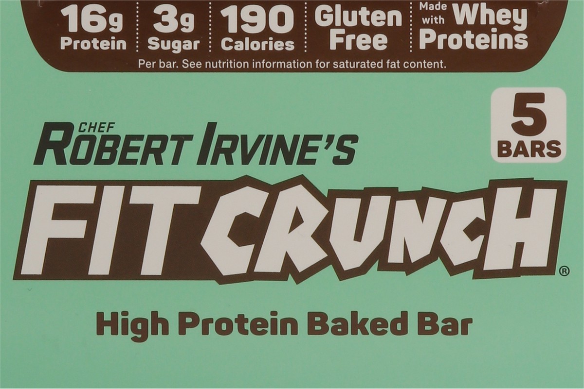 slide 9 of 9, FITCRUNCH High Protein Mint Chocolate Chip Baked Bar Bars - 5 ct, 5 ct