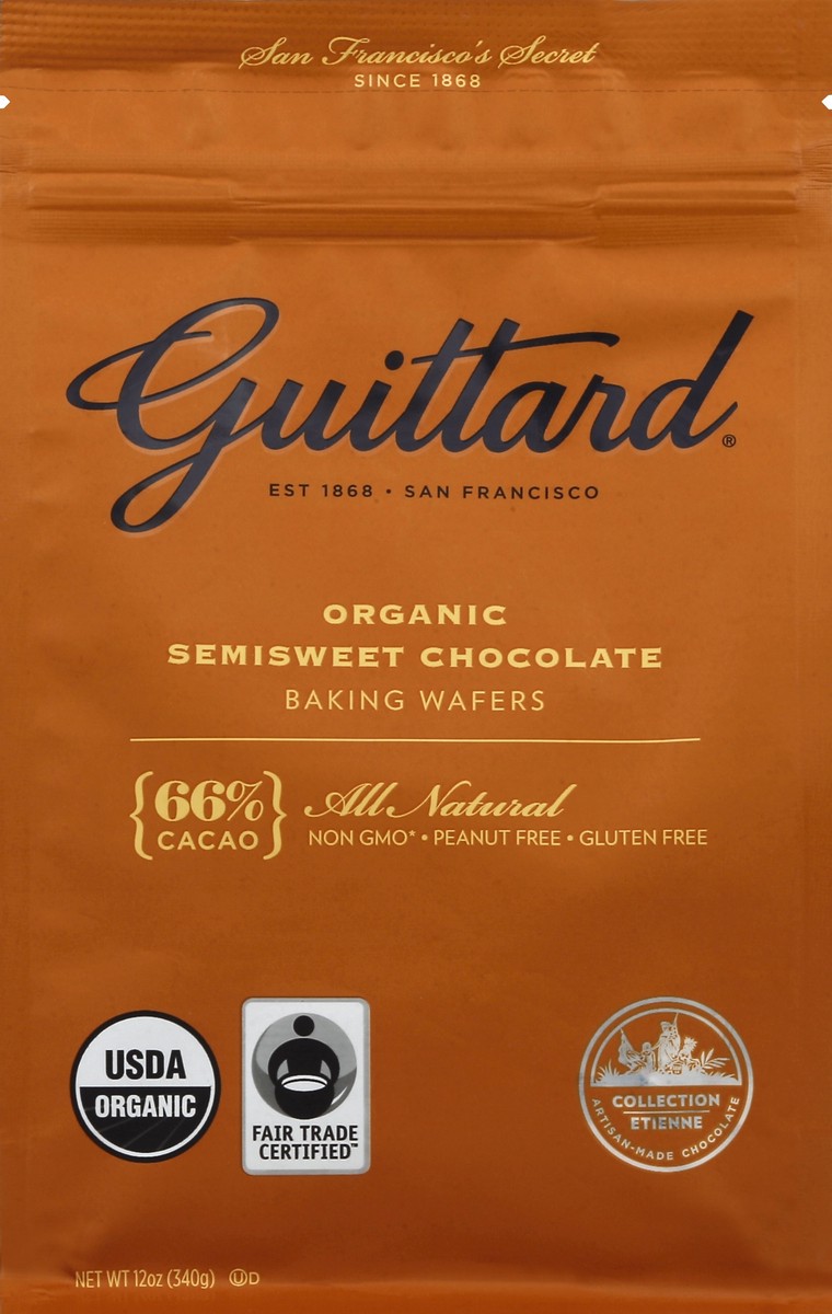 slide 4 of 4, Guittard Organic Semisweet Chocolate Baking Wafers, 