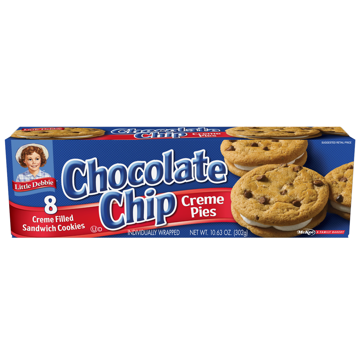 slide 1 of 6, Little Debbie Chocolate Chip Cream Pies, 9.7 oz