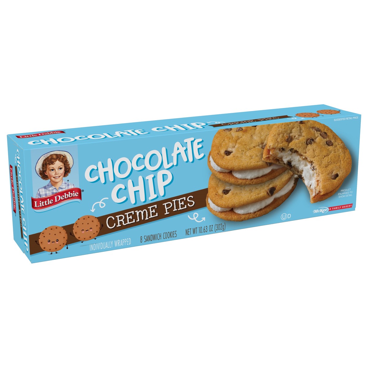 slide 5 of 13, Little Debbie Snack Cakes, Little Debbie Family Pack Chocolate Chip Creme Pies, 9.7 oz