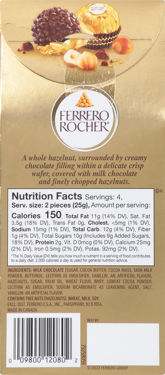 slide 3 of 14, Ferrero Rocher Fine Hazelnut Chocolates - 3.5 oz, 3.5 oz