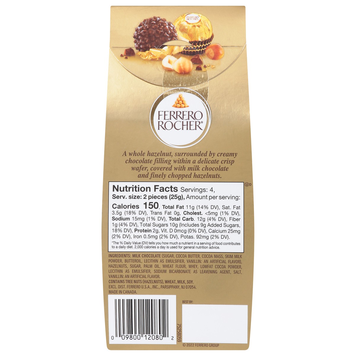 slide 8 of 14, Ferrero Rocher Fine Hazelnut Chocolates - 3.5 oz, 3.5 oz