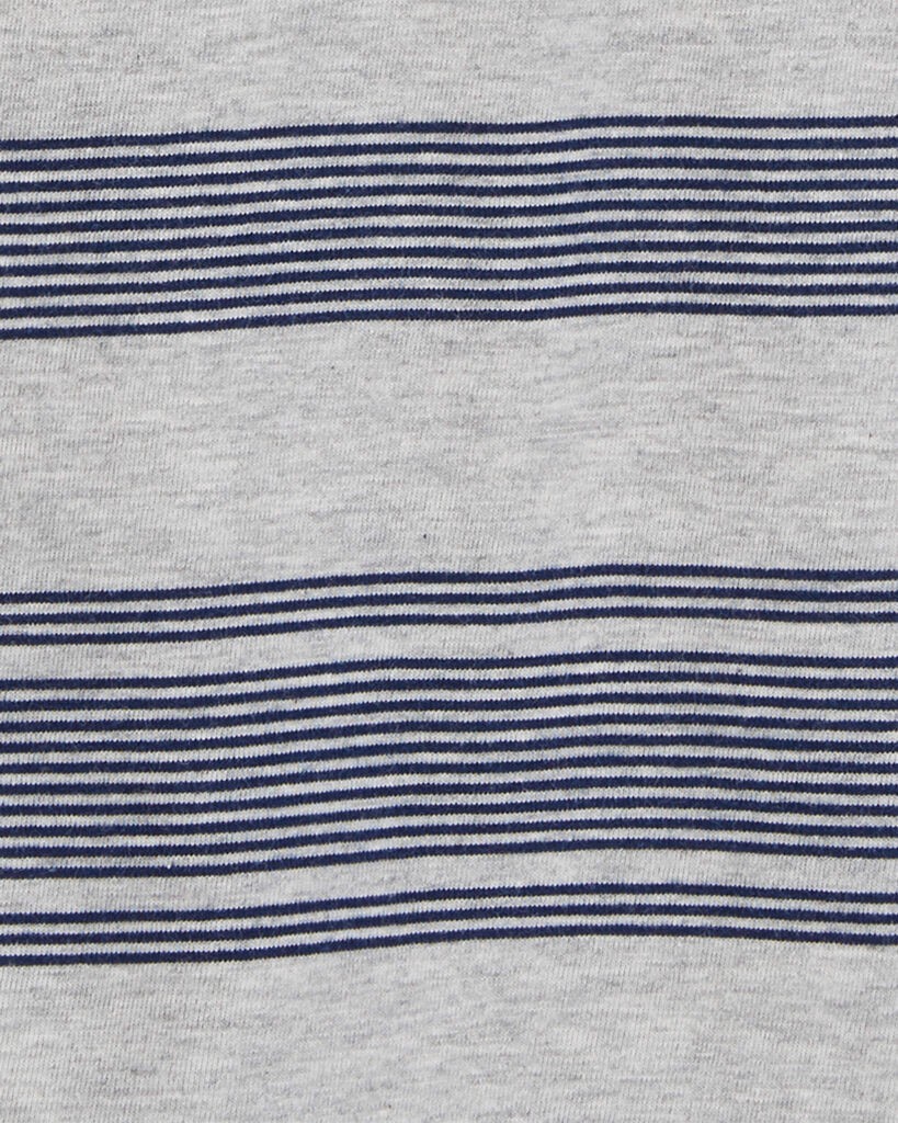 slide 2 of 2, Carter's Kid Striped Pocket Henley Tee Navy/Grey 10, 1 ct