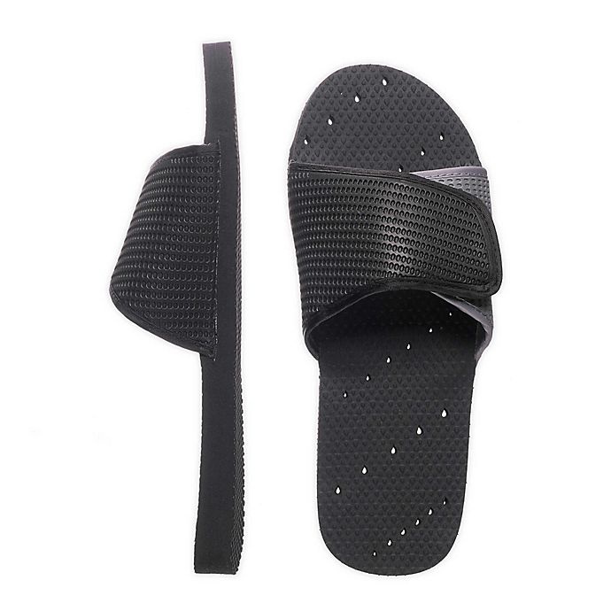 slide 1 of 1, SALT Men's Medium Slide Shower Shoes - Black/Grey, 1 ct