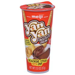 Meiji Yan Yan Chocolate Creme Cracker Stick with Dip - 2 oz