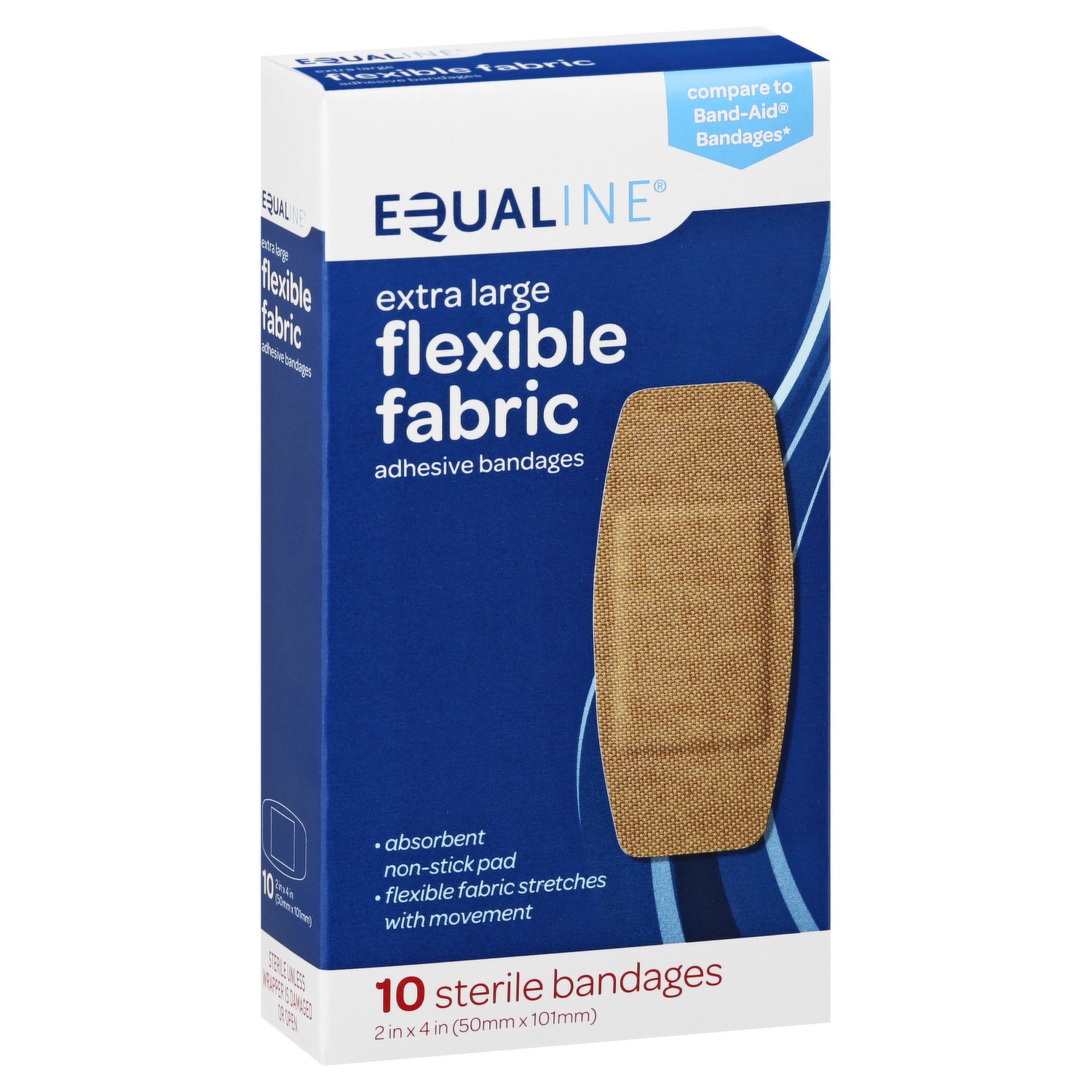 slide 1 of 1, Equaline Bandages Flex Extra Large, 10 ct