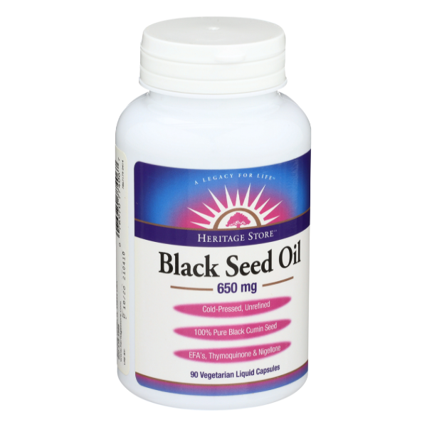 slide 1 of 1, Heritage Store Black Seed Oil (Veggie Caps), 90 ct