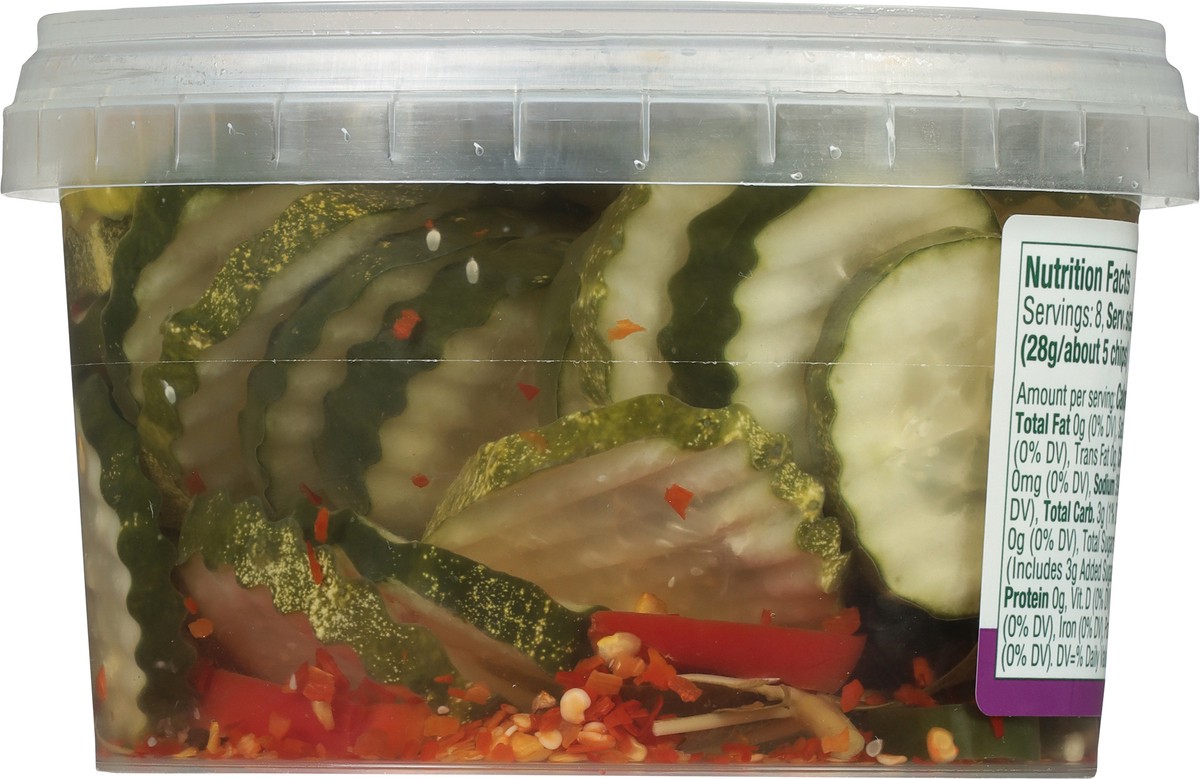 slide 9 of 9, Grillo's Pickles Sweet & Spicy Chips, 16 fl oz