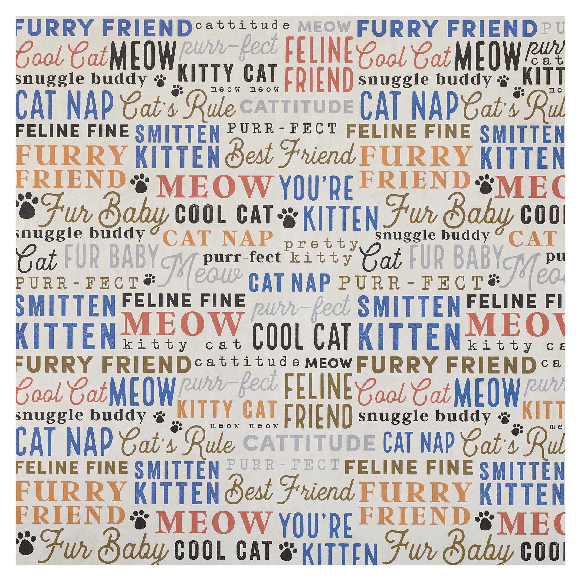 slide 4 of 4, Cats Double-Sided Cardstock Paper By Recollections, 12" X 12", 12 in x 12 in