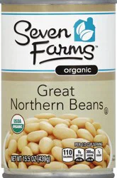 Seven Farms Organic Great Northern Beans 15.5 oz
