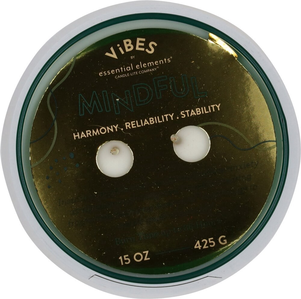 slide 2 of 4, Candle-lite® Essential Elements Vibes Mindful Fruity Floral Jar Candle, 15 oz