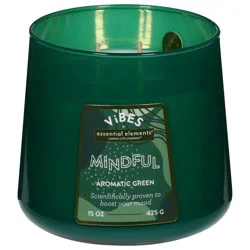 Vibes Mindful Aromatic Green Candle - 1 ea