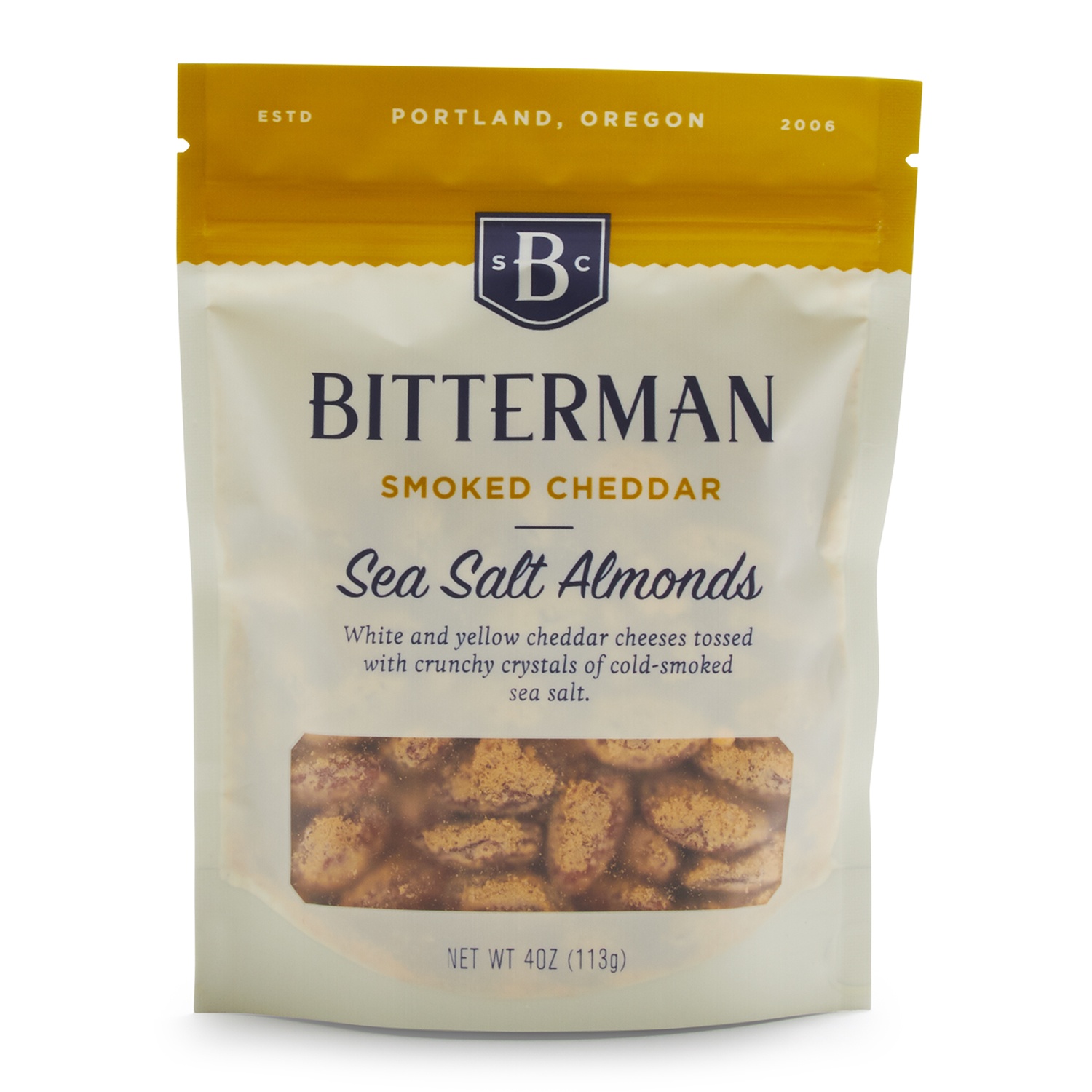 slide 1 of 1, Bitterman Salt Co. Smoked Cheddar Salted Almonds, 1 ct