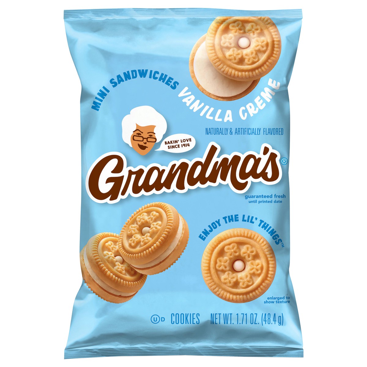 slide 9 of 9, Grandma's Mini Sandwich Cremes Cookies Vanilla Naturally & Artificially Flavored 1.71 Oz, 1.71 oz