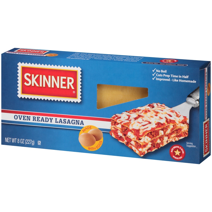 slide 3 of 8, Skinner Oven Ready Lasagna Noodles, 8 oz