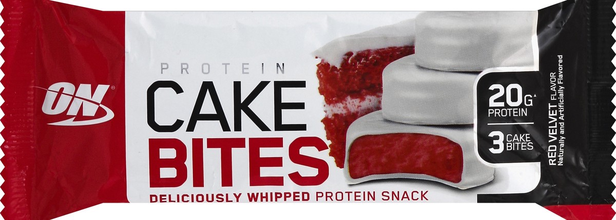 slide 5 of 6, Optimum Nutrition Protein Cake Bites, Red Velvet, 2.19 oz