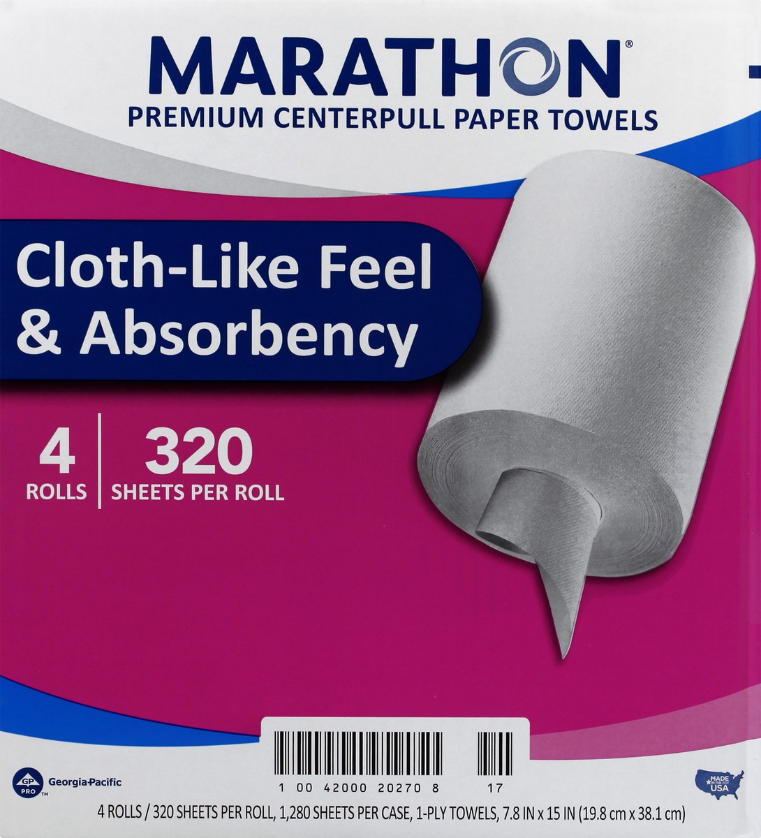 slide 5 of 11, Marathon Centerpull 1-Ply Paper Towel 4 ea, 4 ct