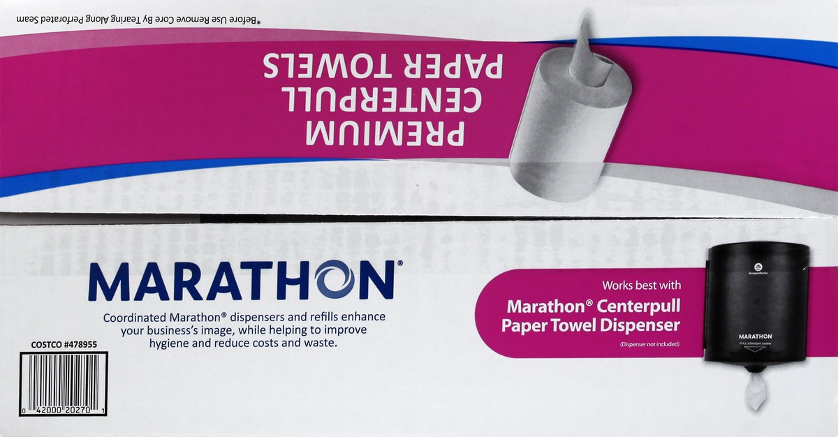 slide 9 of 11, Marathon Centerpull 1-Ply Paper Towel 4 ea, 4 ct