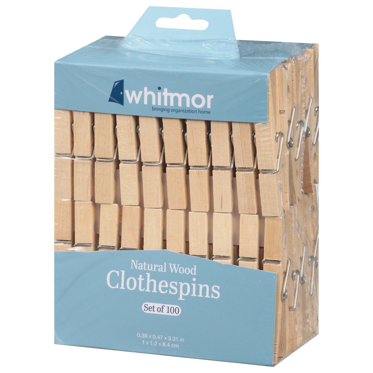 slide 2 of 12, Whitmor Witmor Wood Clothespins, 100 ct