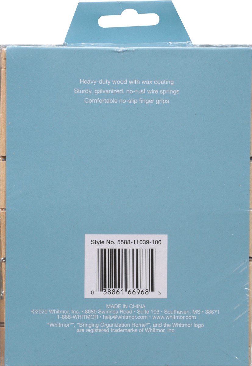 slide 9 of 12, Whitmor Witmor Wood Clothespins, 100 ct