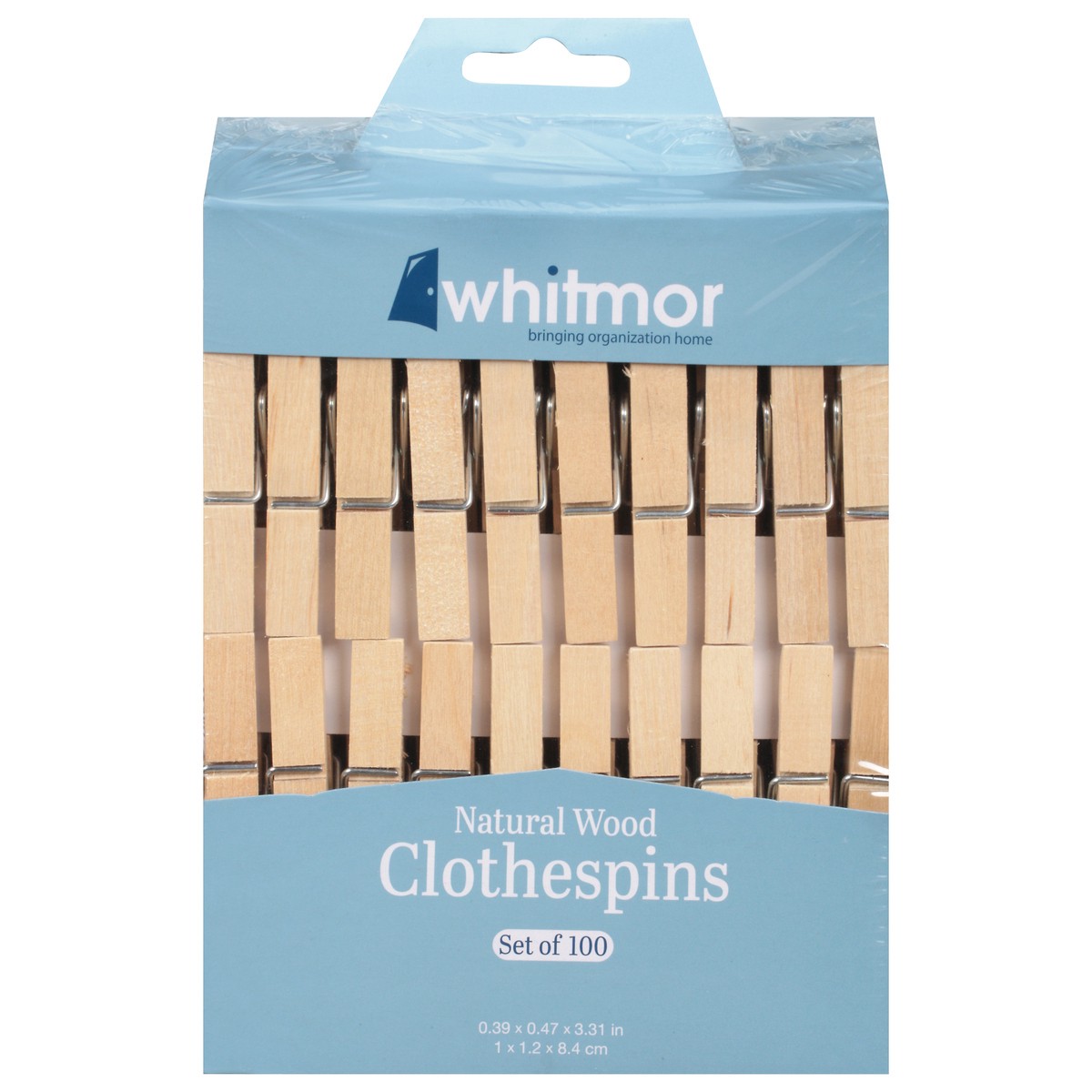 slide 1 of 12, Whitmor Witmor Wood Clothespins, 100 ct