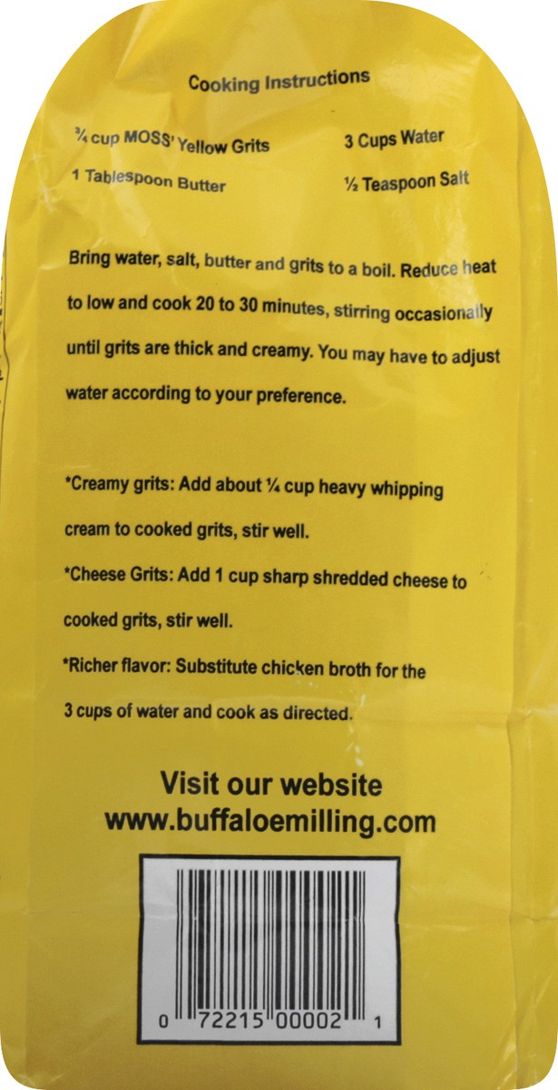 slide 2 of 13, Buffaloe Milling Water Ground Style Moss Yellow Grits - 2 lb, 2 lb