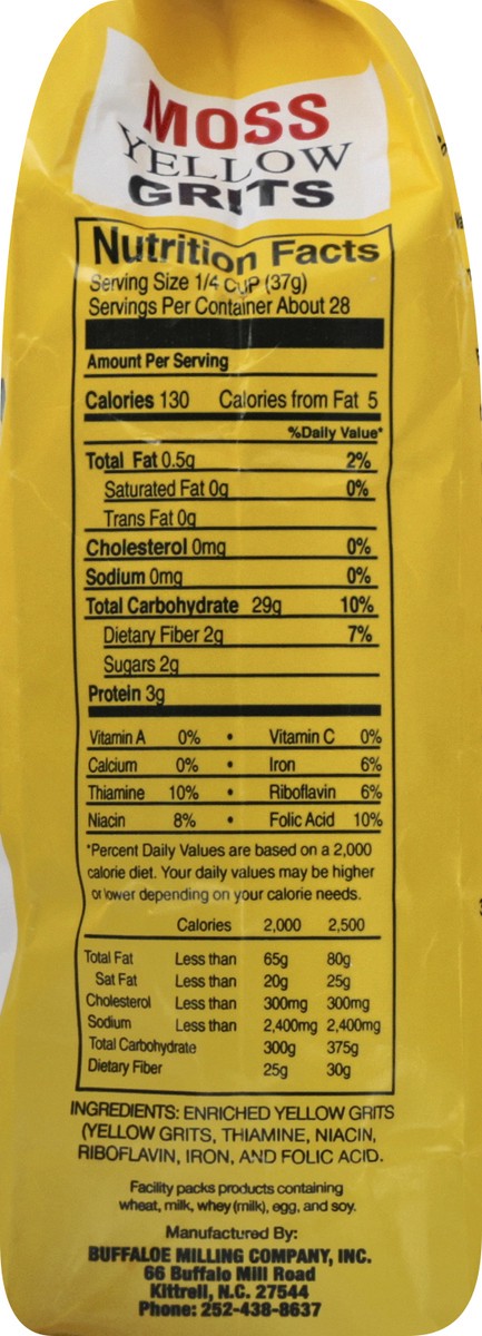 slide 3 of 13, Buffaloe Milling Water Ground Style Moss Yellow Grits - 2 lb, 2 lb