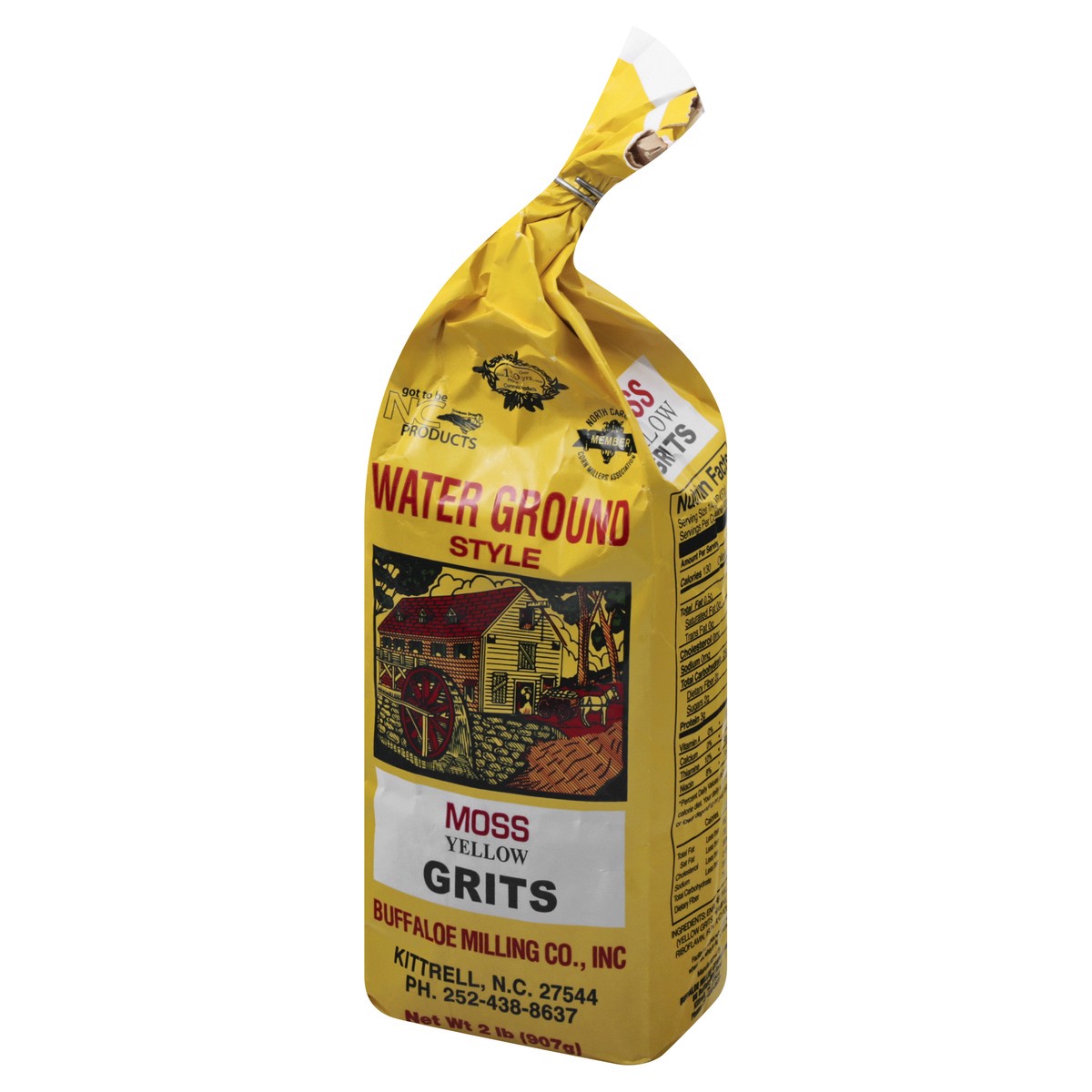 slide 8 of 13, Buffaloe Milling Water Ground Style Moss Yellow Grits - 2 lb, 2 lb