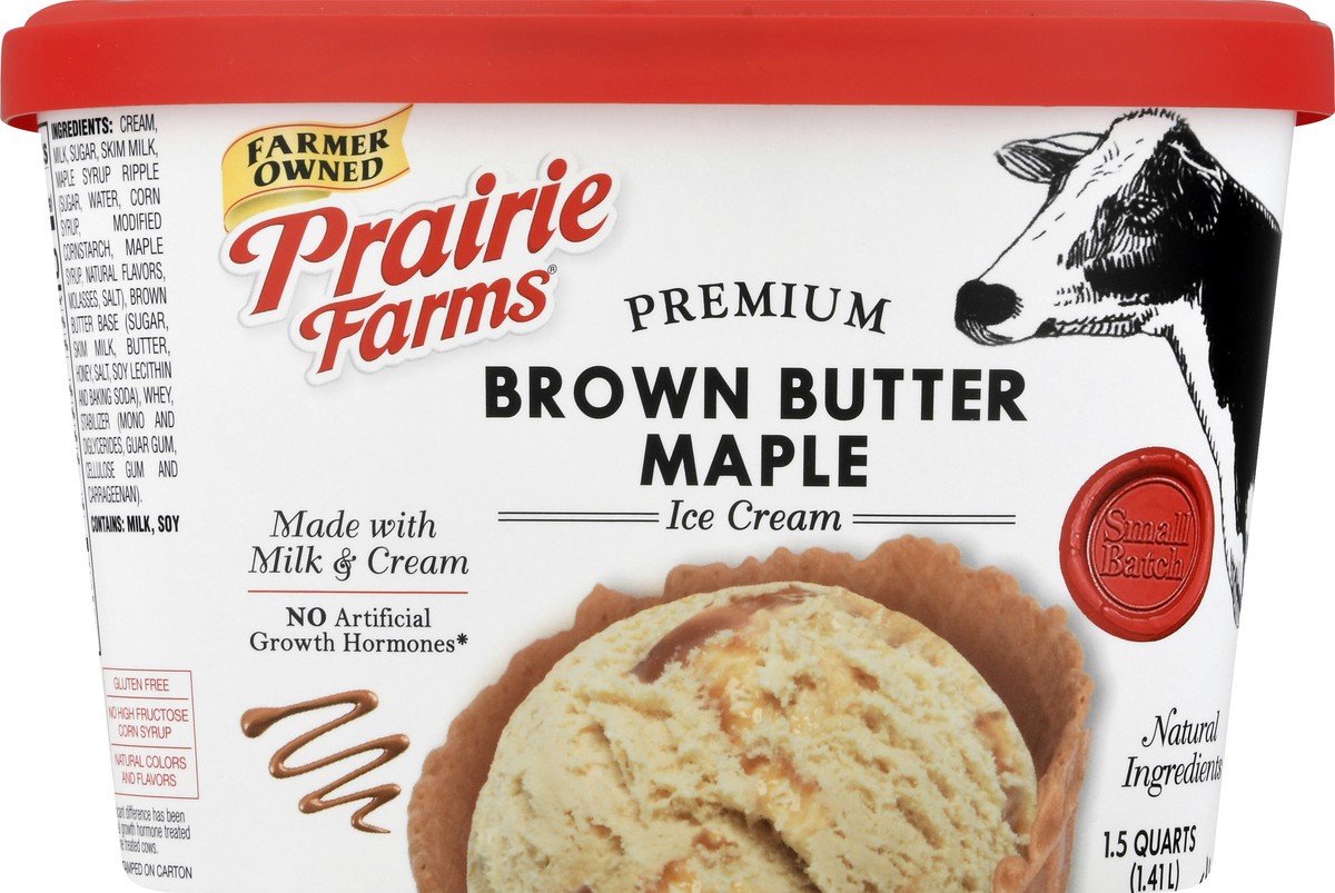 slide 7 of 13, Prairie Farms Premium Brown Butter Maple Ice Cream 1.5 qt, 1.5 qt