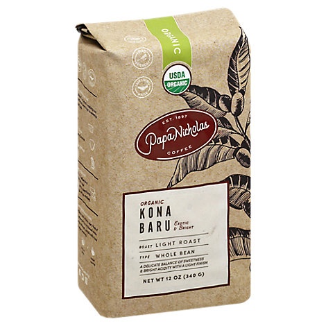 slide 1 of 1, Papanicholas Family Reserve Kona Baru Blend Whole Bean Coffee - 12 oz, 12 oz