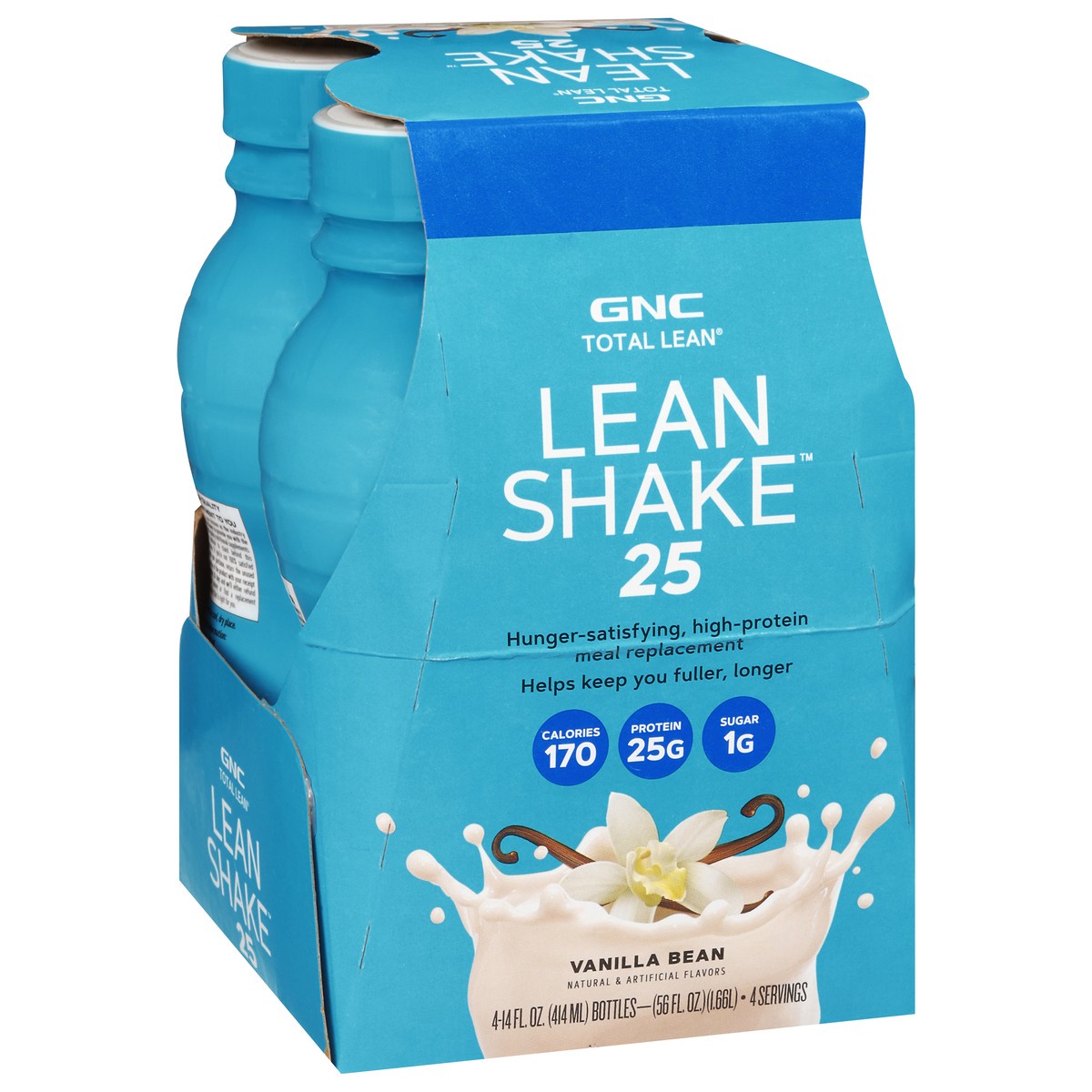 slide 5 of 12, GNC Total Lean Vanilla Bean Lean Shake 25 4 - 14 fl oz Bottles, 4 ct