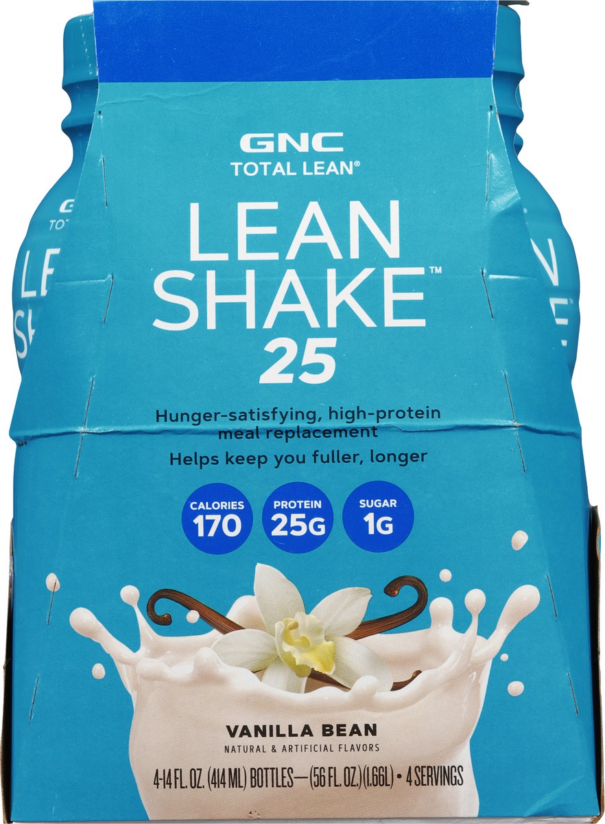 slide 4 of 12, GNC Total Lean Vanilla Bean Lean Shake 25 4 - 14 fl oz Bottles, 4 ct
