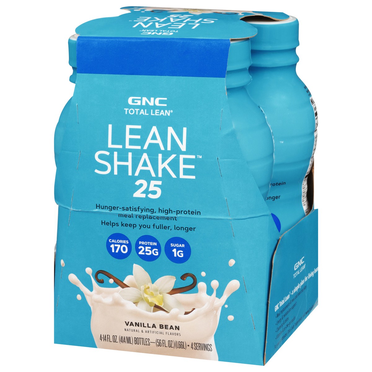 slide 11 of 12, GNC Total Lean Vanilla Bean Lean Shake 25 4 - 14 fl oz Bottles, 4 ct