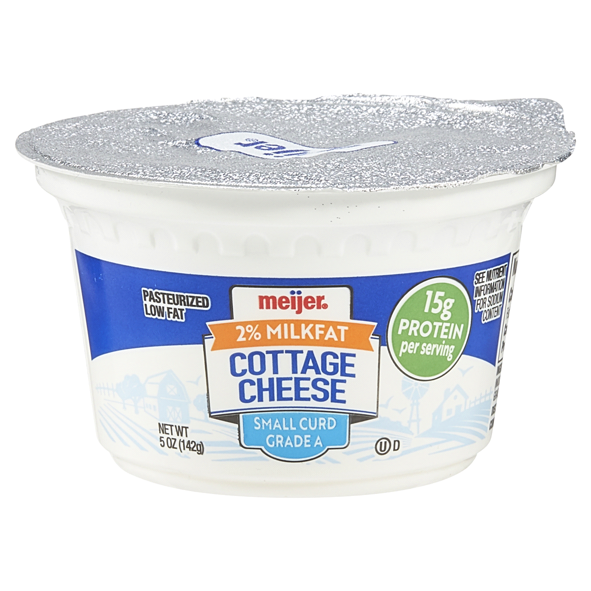 slide 1 of 2, Meijer Plain Cottage Cheese, 5 oz