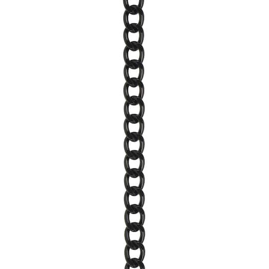 slide 1 of 2, 9mm Black Curb Chain Spool, 3yd. By Bead Landing, 9 mm