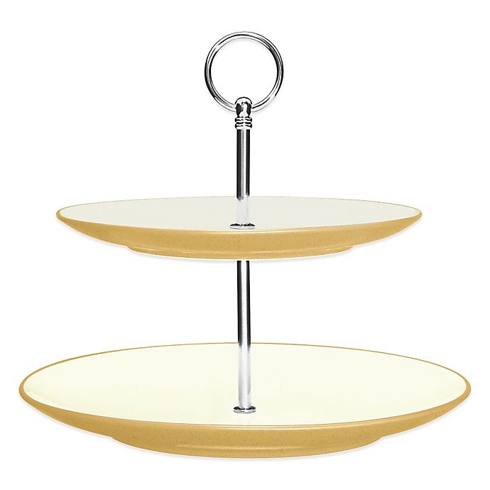 slide 1 of 1, Noritake Colorwave 2-Tier Hostess Tray - Mustard, 1 ct