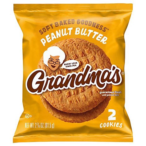 slide 1 of 1, Grandmas Cookies Peanut Butter - 2.875 Oz, 2.88 oz
