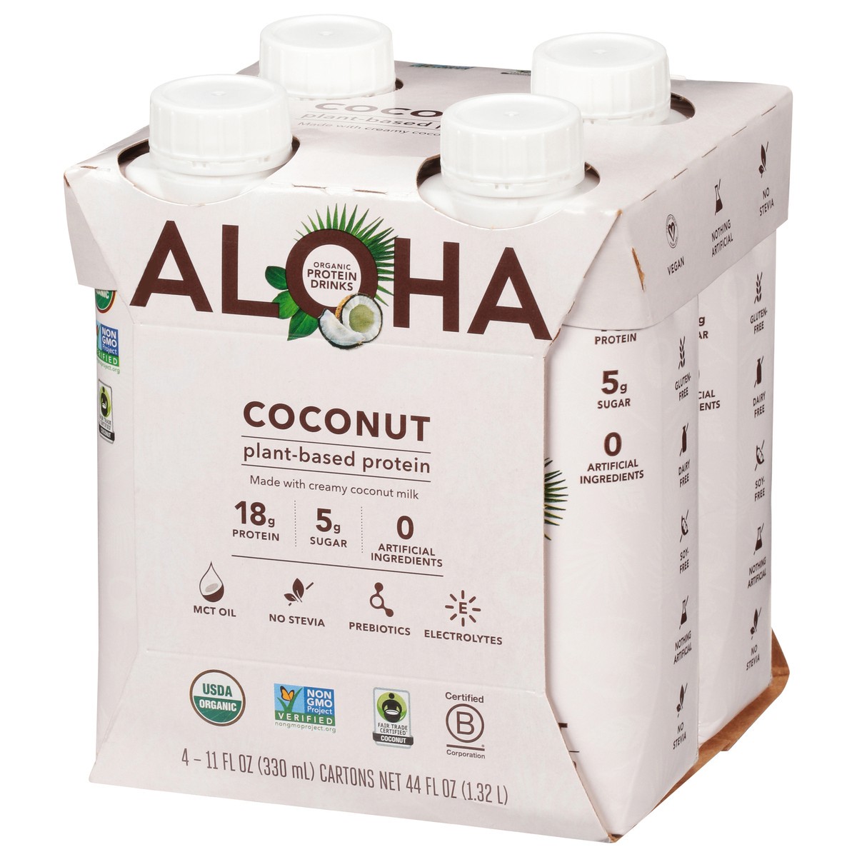 slide 10 of 12, Aloha Protein Drink Coconut, 44 fl oz