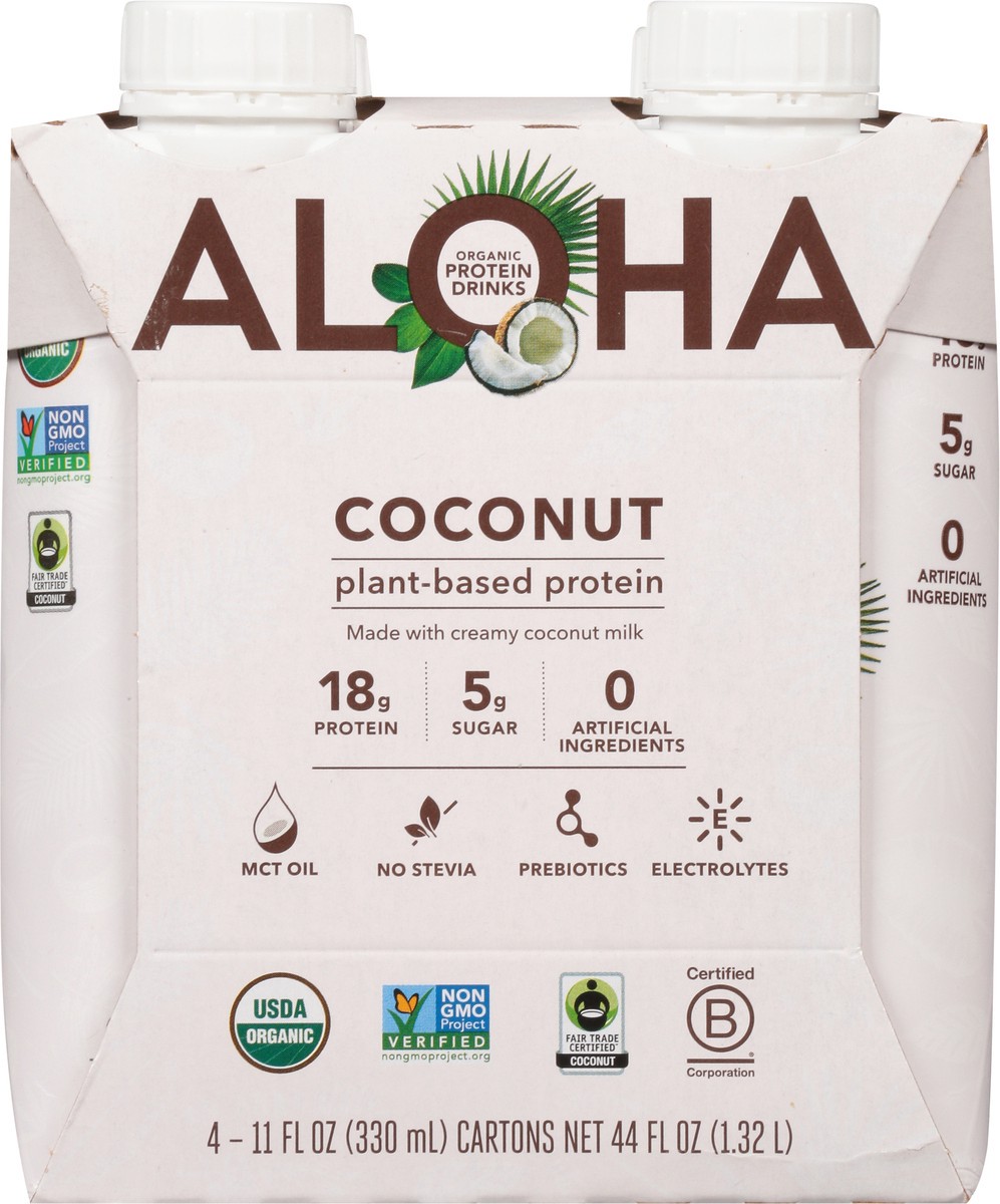 slide 11 of 12, Aloha Protein Drink Coconut, 44 fl oz