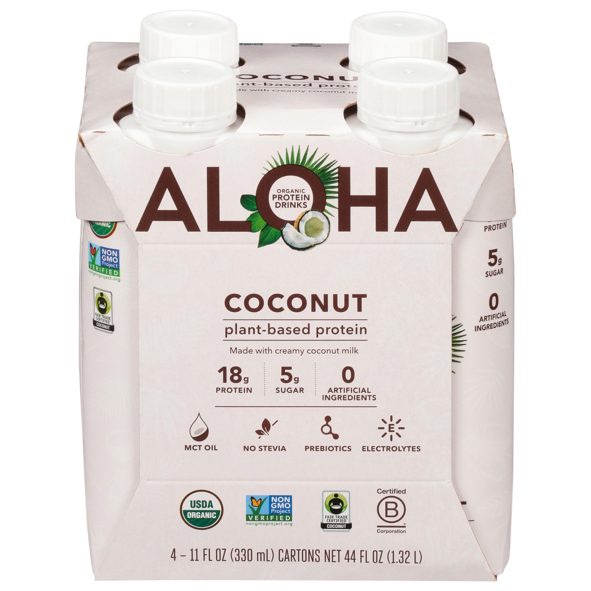 slide 1 of 12, Aloha Protein Drink Coconut, 44 fl oz