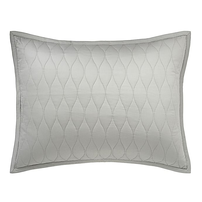 slide 1 of 1, Under the Canopy Ogee 300-Thread-Count Organic Cotton Standard Pillow Sham - Grey, 1 ct