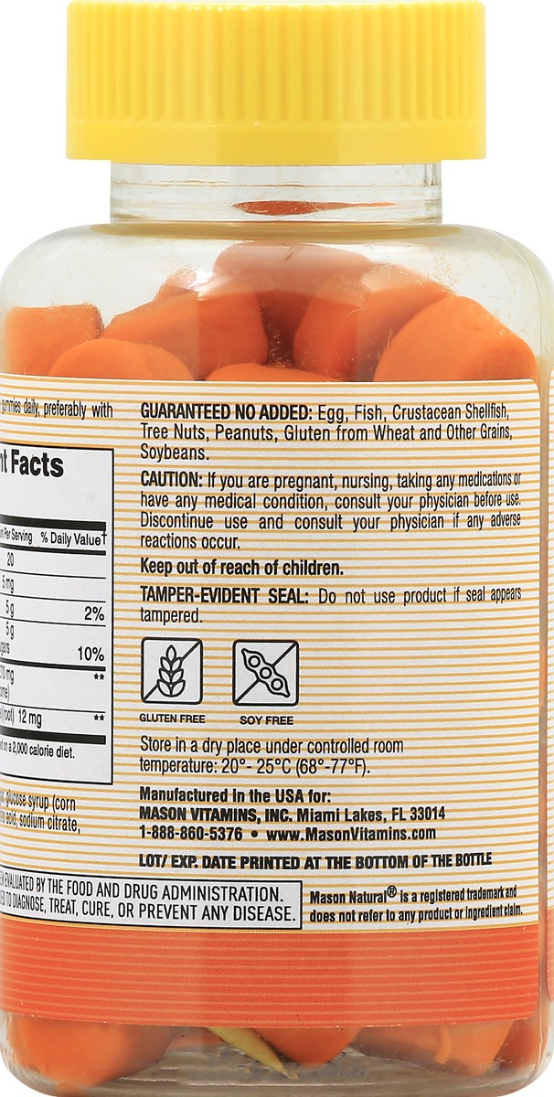 slide 4 of 9, Mason Natural Turmeric with Ginger - Healthy Inflammatory Response, Natural Joint Support, Gelatin Free, Kosher, Tropical Fruit Flavor, 60 Gummies, 60 ct