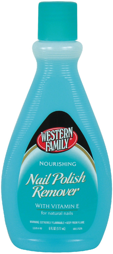 slide 1 of 1, Western Family Nail Polish Remover W/Vitamin E, 6 oz