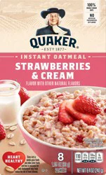 Quaker Instant Strawberries & Cream Oatmeal 8 ea