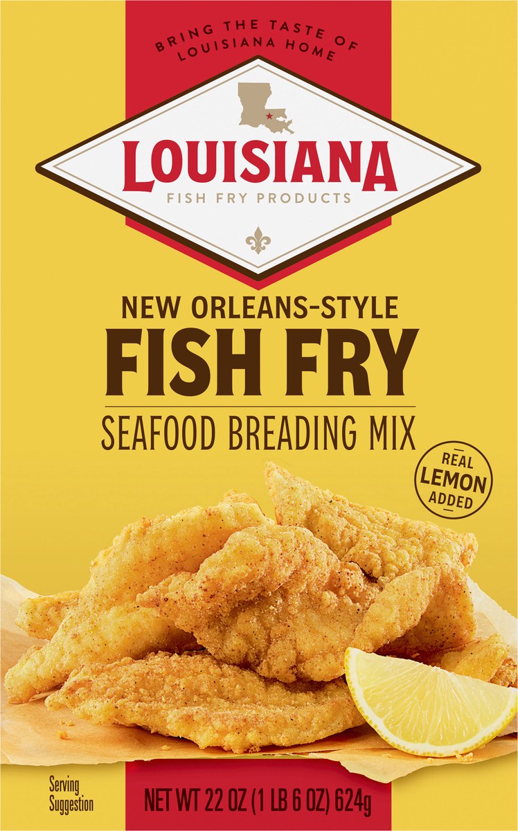 slide 7 of 13, Louisiana Fish Fry Products New Orleans-Style Fish Fry Seafood Breading Mix 22 oz, 22 oz