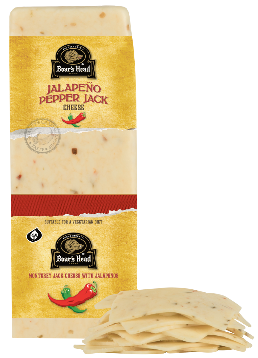 slide 1 of 1, Boar's Head Monterey Jack Cheese with Jalapeno, per lb